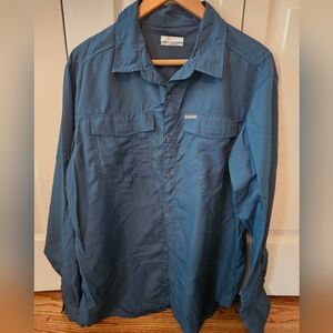 Columbia Men's Blue Omnishade Shirt